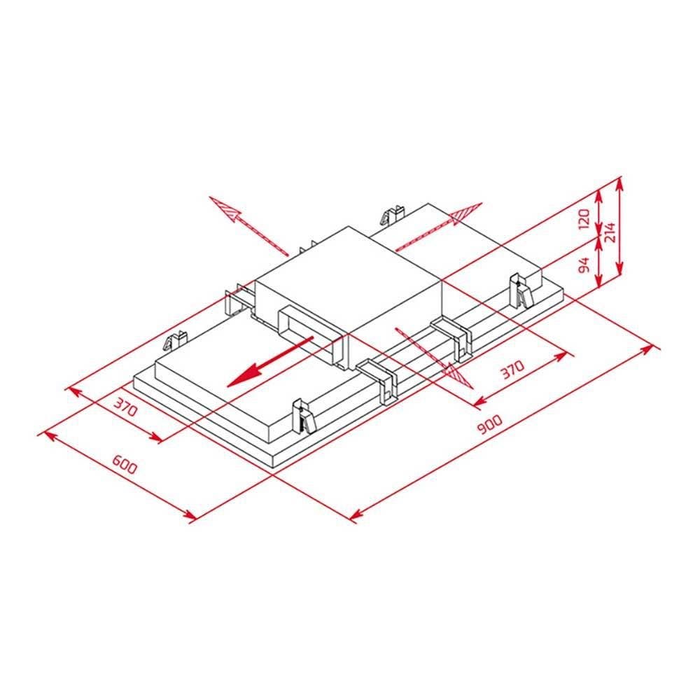 Teka DHT 97670 90cm remote operated Built-in Ceiling hood with Fresh Air function - Made in Europe
