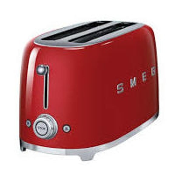 Smeg TSF02RDUK 4 Slice Toaster, Red