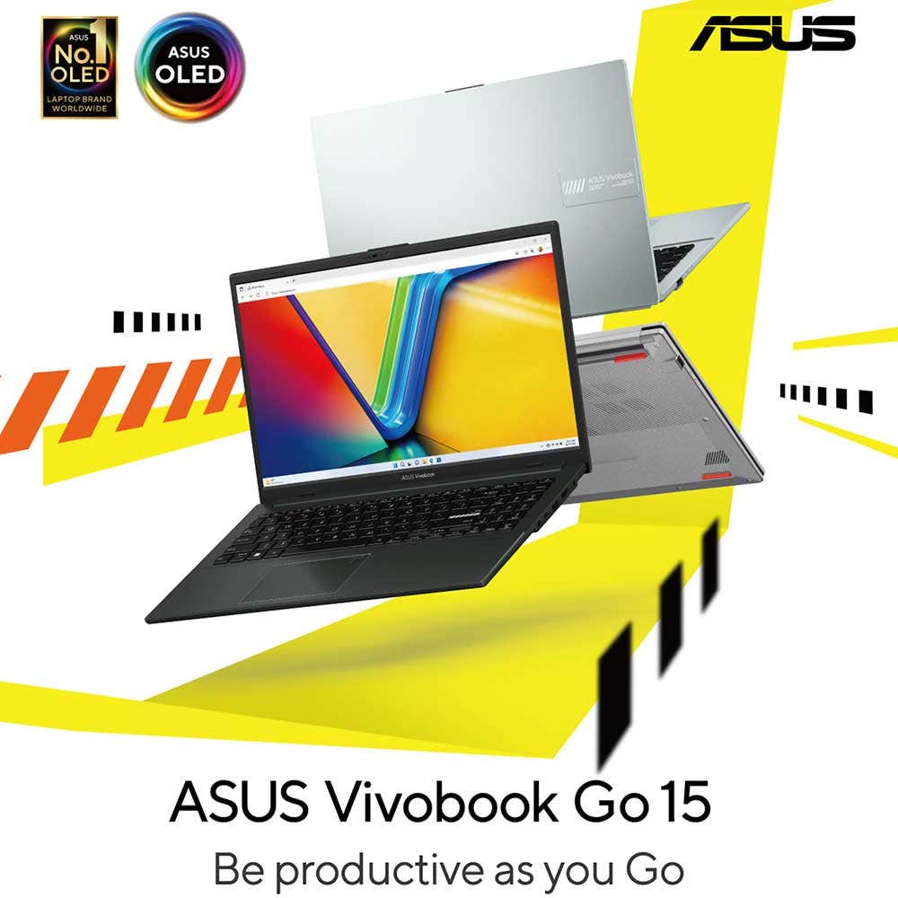 ASUS Vivobook E1504FA-OLEDR5W AMD Ryzen R5-7520U 16GB RAM 512GB SSD 15.6" FHD Laptop, Black