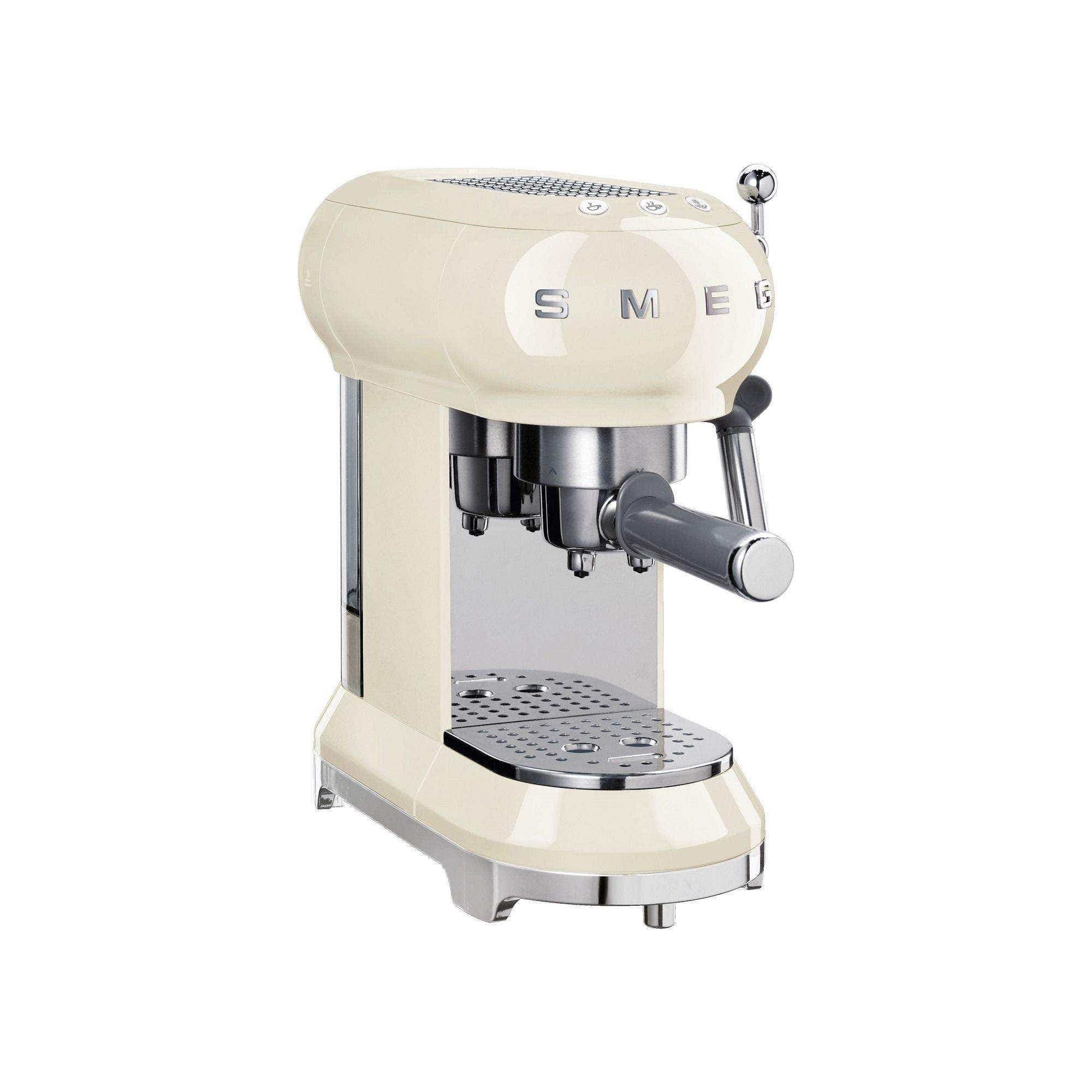 Smeg ECF01CRUK Espresso Coffee Machine, Cream