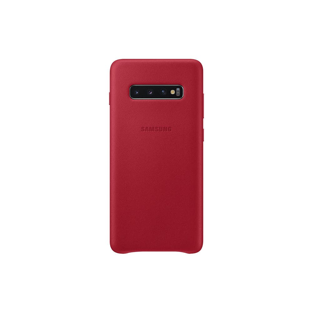 Samsung Galaxy S10+ Leather Back Cover, Black