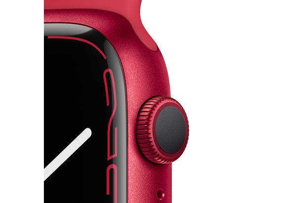 Apple Watch Series 7, (PRODUCT) RED Aluminium Case with (PRODUCT) RED Sport Band