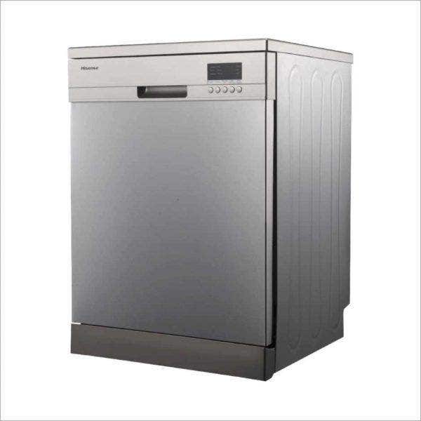 Hisense A+ + Free Standing Dishwasher 13 place setting, Half-Load Function, Dry+ Function, Water Overflow Protection, Power off memory function 24hrs delay start, 8 Prog, Stainless Steel