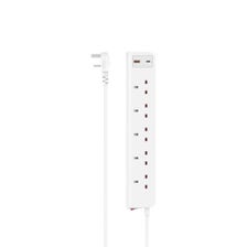 Hama HAM-D3223862 2M 20W 5-Way USB C/A PD UK Plug Power Strip, White