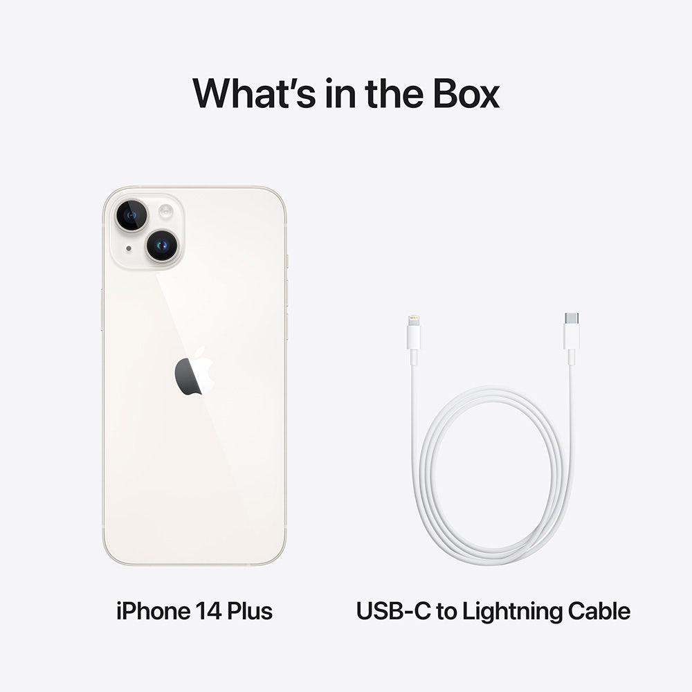 Apple iPhone 14 Plus 5G Smartphone, White, 256GB