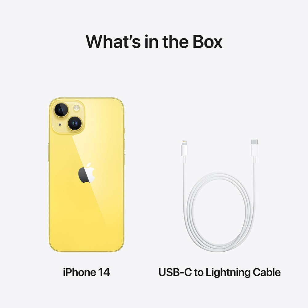 Apple iPhone 14 5G Smartphone, Yellow, 256GB