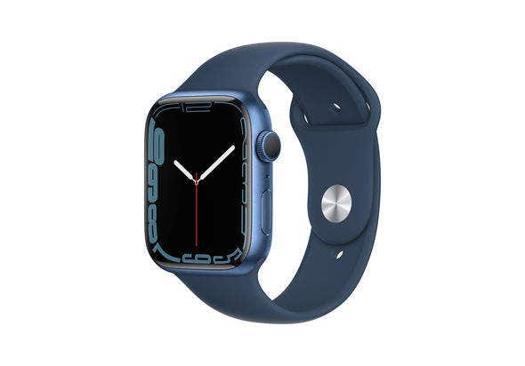 Apple Watch Series 7, Blue Aluminium Case with Abyss Blue Sport Band