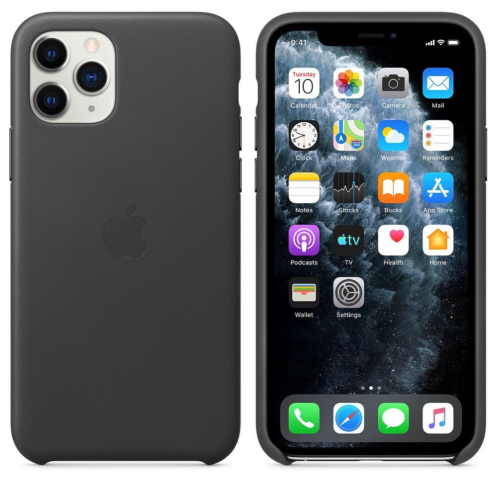 Apple iPhone 11 Pro Leather Case, Black