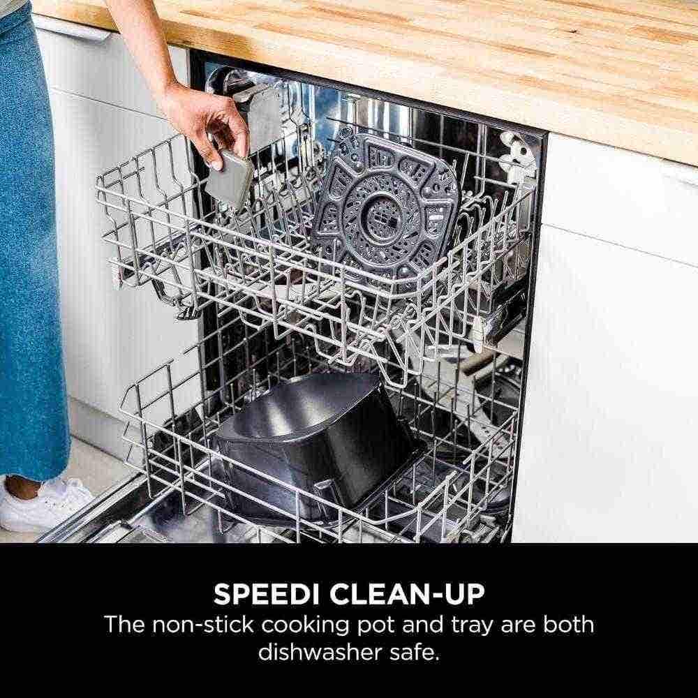 Ninja Speedi 10-in-1 Rapid Cooker, Air Fryer And Multi Cooker, 5.7L, Meals For 4 In 15 Minutes, Air Fry, Steam, Grill, Bake, Roast, Sear, Slow Cook & More, Cooks 4 Portions, Sea Salt Grey, ON400ME