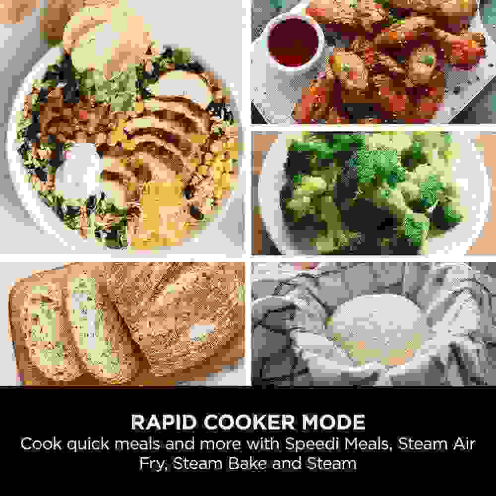 Ninja Speedi 10-in-1 Rapid Cooker, Air Fryer And Multi Cooker, 5.7L, Meals For 4 In 15 Minutes, Air Fry, Steam, Grill, Bake, Roast, Sear, Slow Cook & More, Cooks 4 Portions, Sea Salt Grey, ON400ME