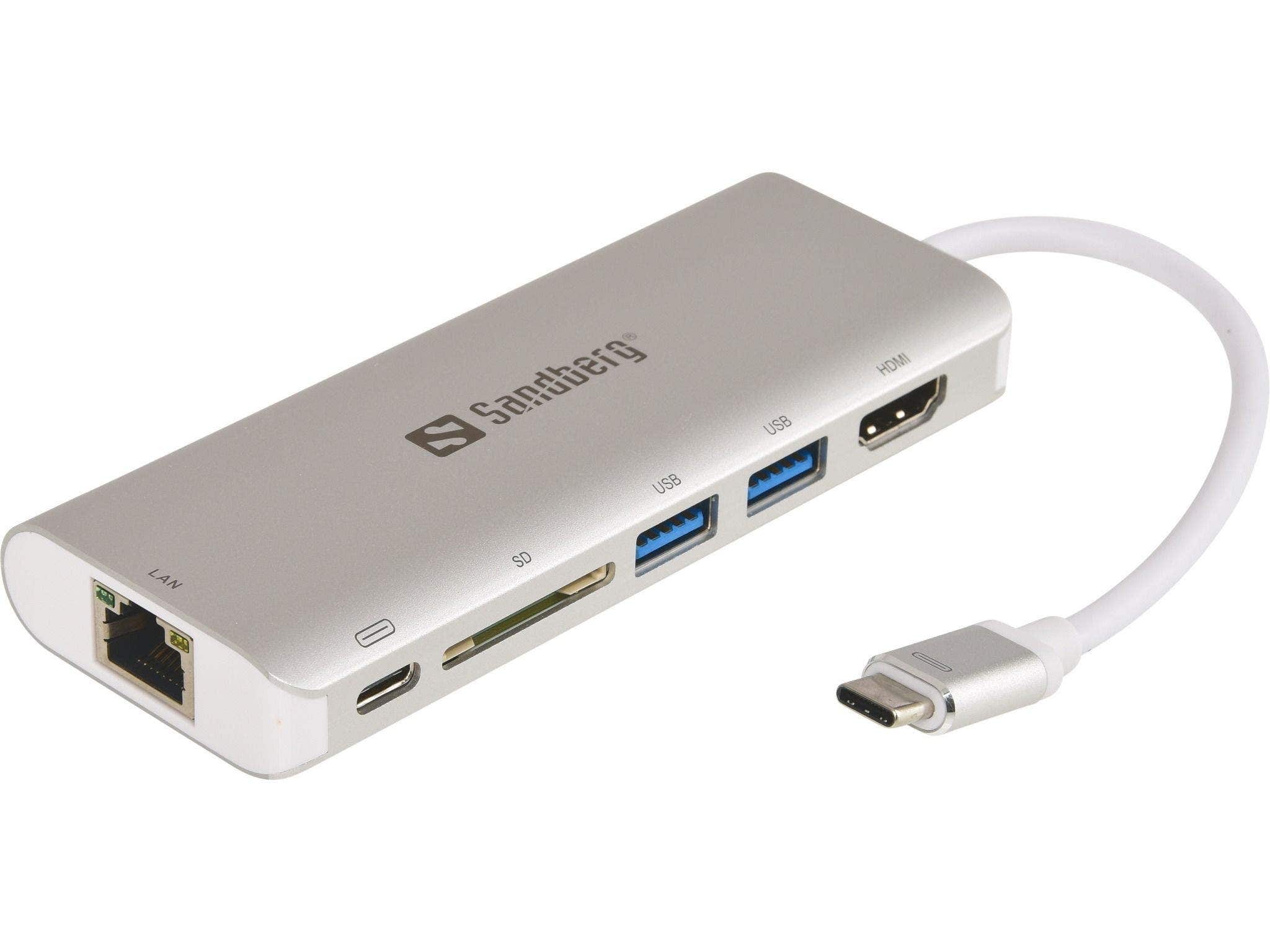 Sandberg USB-C Dock HDMI+ LAN+ SD+ USB, 61W