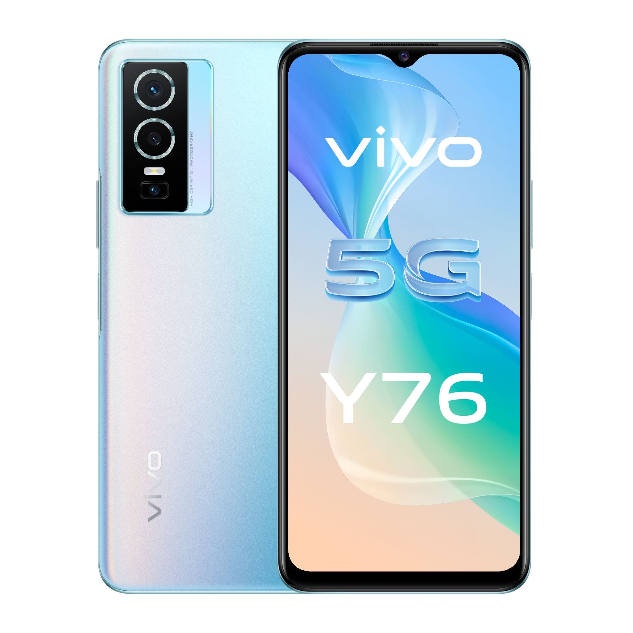 VIVO Y76, 8GB, Smart Phone 5G, Blue, 128 GB
